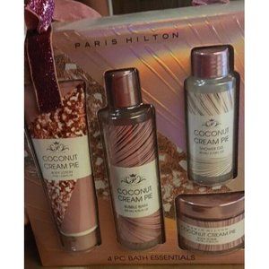 Paris Hilton 4 PC Joy Of Body Care Coconut Cream Pie Bath Essentials